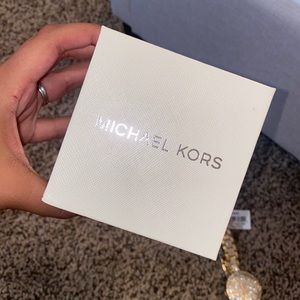 NWT Michael Kors gold and silver blinged watch NEVER USED
